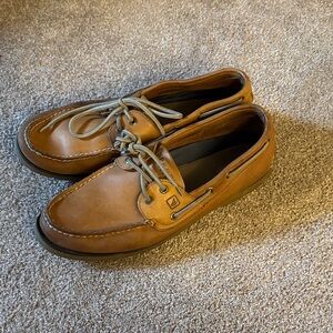 Classic Men's Brown Leather Boat Shoes